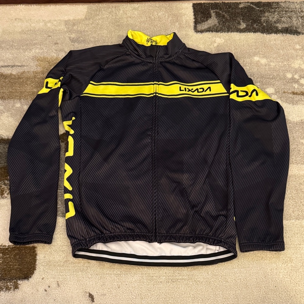Lixada Black and Yellow Cycling Jacket